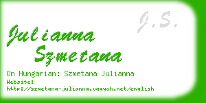 julianna szmetana business card